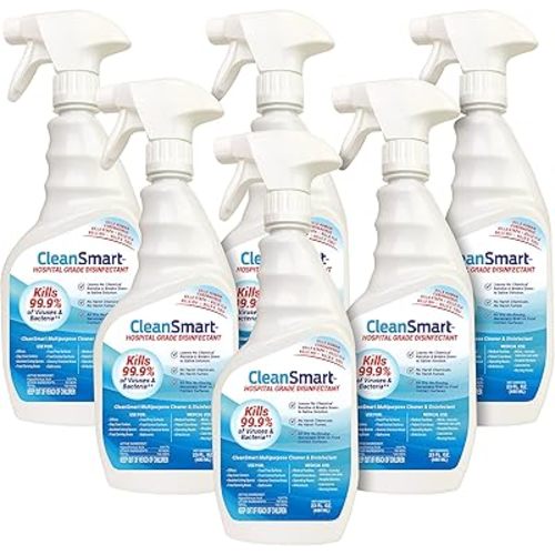 CleanSmart Hospital Disinfectant, Kills 99.9% of Viruses and Bacteria, Hypochlorous Acid Technology, EPA Registered, 23 oz, (Pack of 6) (HOCL)