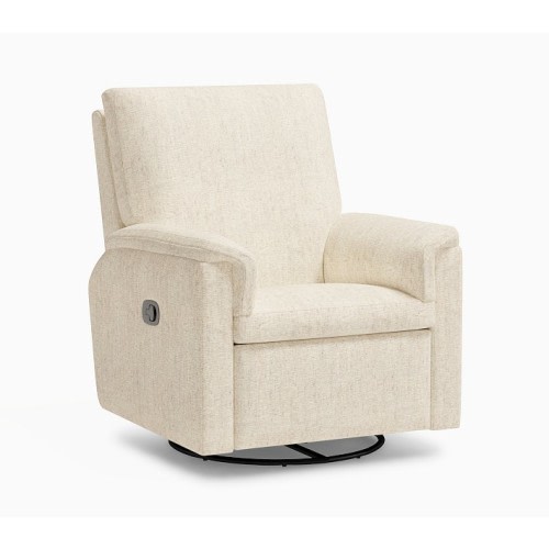 Dream Manual Recliner Performance Heathered Chenille Ecru