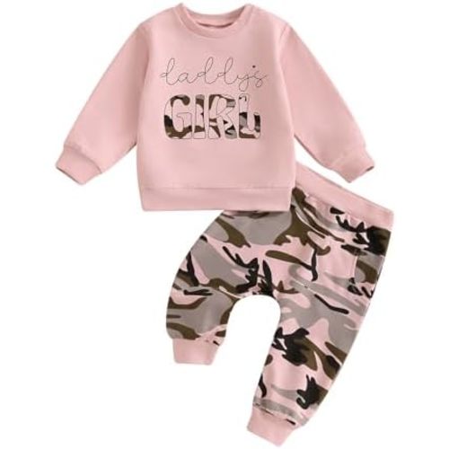 FIOMVA Baby Girl Clothes Toddler Sweatshirt Pants 2pcs Set Fall Winter Infant Pullover Top Outfit Newborn Matching Sets