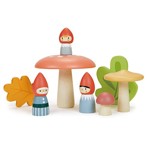 Tender Leaf Toys - Woodland Gnome Family - 8 Piece Solid Wood Imaginative Play Set, Nursery Decoration - Promotes Creativity and Imagination for Boys and Girls, Fun and Stimulating Play - Age 3+