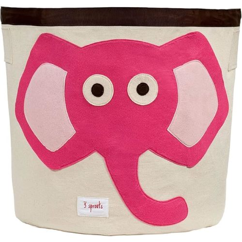3 Sprouts Canvas Storage Bin - Laundry and Toy Basket for Baby and Kids