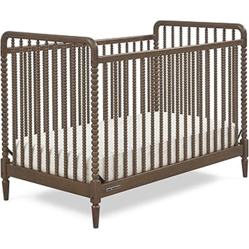 Delta Children Saint 4-in-1 Convertible Crib - Greenguard Gold Certified, Teak Brown
