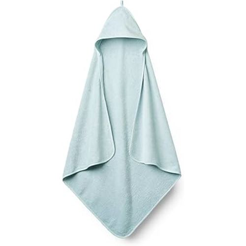 Organic Cotton Baby Hooded Towel - Super-Soft and Absorbent Bath Towel for Newborn, Boy, Girl - 32" x 32" (Baby Blue)
