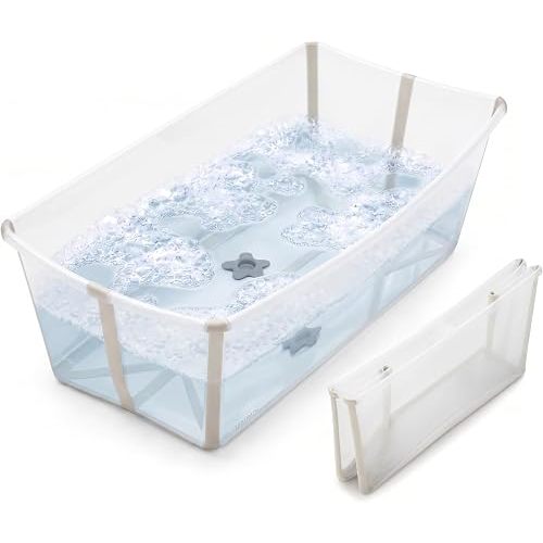 Stokke Flexi Bath X-Large Baby Bathtub - 31.5 x 15.7 x 9.4 in, Sandy Beige