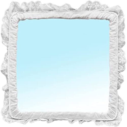 Cribby Baby Mirror for Crib and Bassinet for Infants and Newborns with Shatterproof, Unbreakable Acrylic and Full Quilted Cover, Interior Side Mounting, No Glass for Safe Early Learning Use