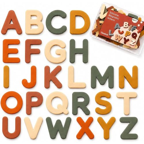 Soft Silicone Magnetic Alphabet Letters, 26 PCS Uppercase Letters