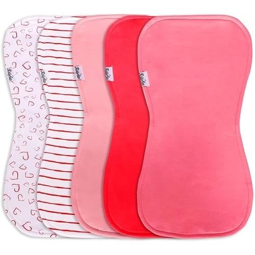 Premium 5-Pack Organic Cotton Burp Cloths for Newborns & Infants