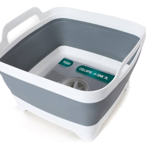 FOSJGO Collapsible Dish Basin with Drain Plug