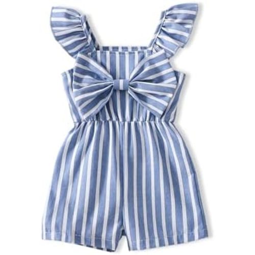 Baby Girl Clothes Toddler Girl Summer Outfit Infant Romper Ruffle Sleeveless Tank Top Jumpsuit 6M-3T