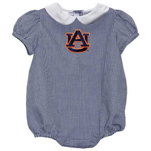Auburn University Tigers Embroidered Navy Girls Bubble Short Sleeve