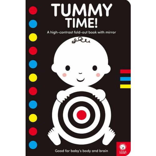 Tummy Time!: A High-Contrast Fold-Out Book with Mirror for Babies