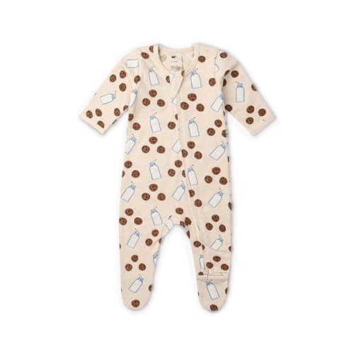 monica + andy Double Zipper One Piece, 100% Organic Baby Clothes for Girls & Boys, Unisex, Preemie, Newborn & Infant Sizes