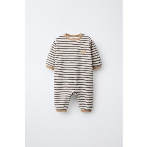 STRIPED BEAR EMBROIDERY - Brown | ZARA United States