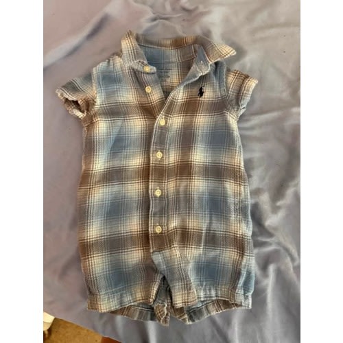 Ralph Lauren Plaid Romper 3M