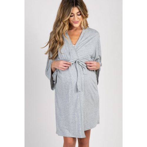 Pinkblush PinkBlush Heather Grey Delivery/Nursing Maternity Robe Medium