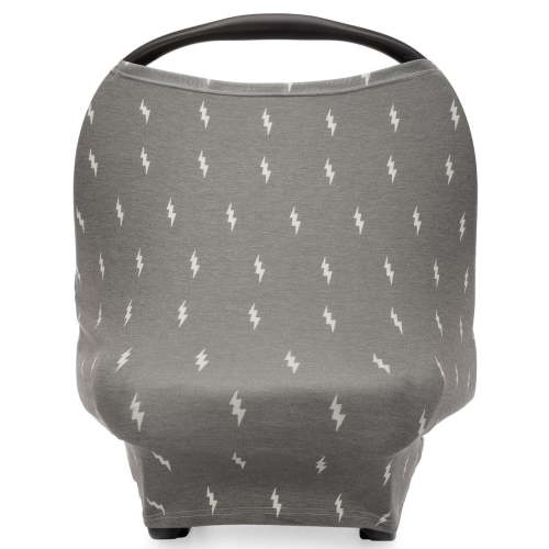 Parker Baby 4-in-1 Unisex Car Seat Cover - Nursing, Car Seat, Grocery Cart, & High Chair Cover - Storm
