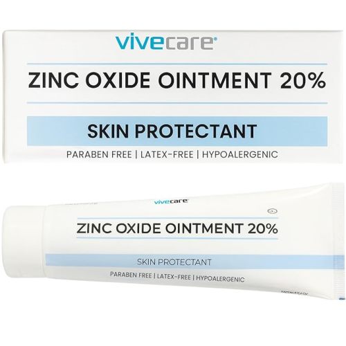 Vivecare Zinc Oxide Ointment 20% - Skin Protectant & Diaper Rash Cream - Moisture Barrier for Irritated Skin, Chafing & Wound Healing (4 Ounce)