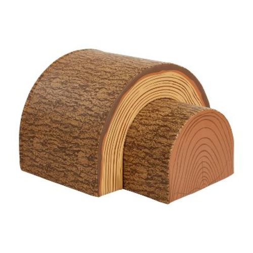 ECR4Kids SoftZone Tree Tunnel and Climber, Chocolate, 2-Piece