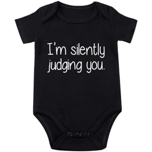 Silently Judging You Baby Bodysuit Funny Bodysuits for Babies Funny Baby Clothes Unisex Romper