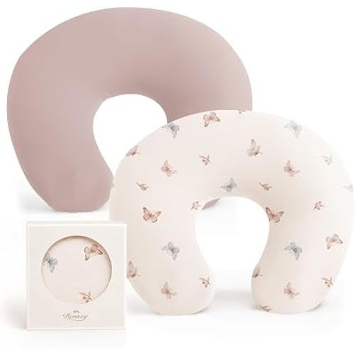 Konssy 2 Pack Nursing Pillow Covers, Soft Stretchy Cover for Breastfeeding