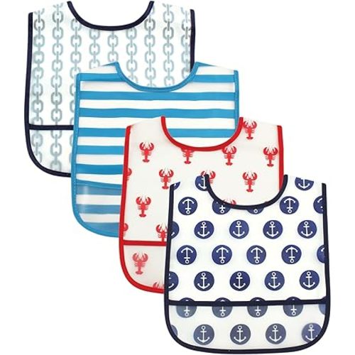 Luvable Friends Unisex BabyWaterproof PEVA Bibs