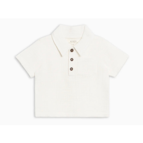 Ezra Muslin Short Sleeve Polo