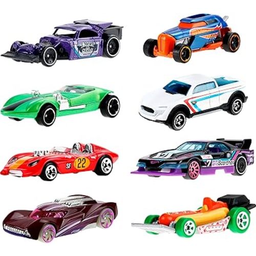 Hot Wheels Toy Cars & Trucks, Let’s Race 8-Pack, Set of 8 1:64 Scale Vehicles from the Animated Netflix Show