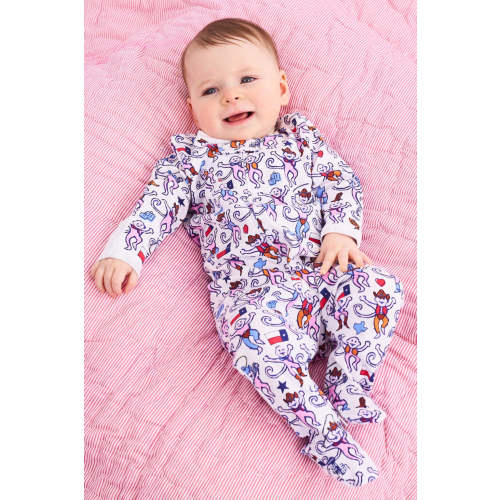 Infant Dallas Monkey Zipper Footie