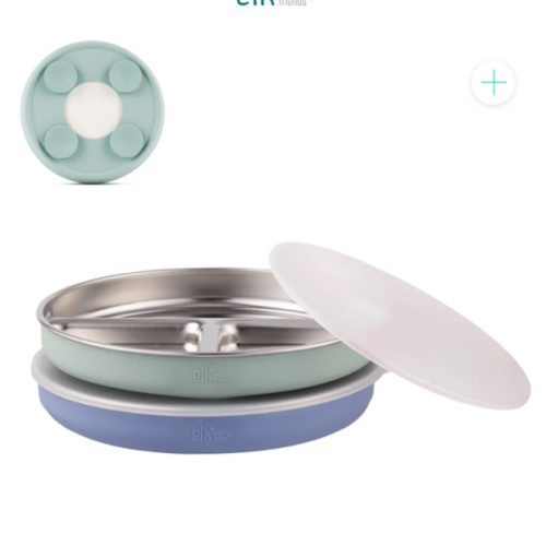 7.8" Stainless Steel Divided Plates with Suction Sleeve