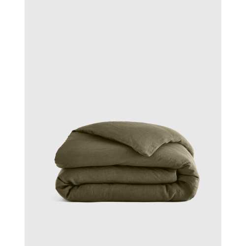 Linen Duvet Cover in Dusty Olive