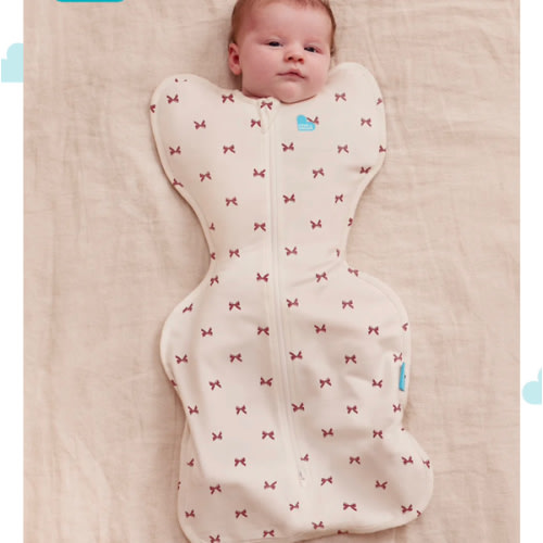 Swaddle Up™ 1.0 TOG Cotton Cream Bows