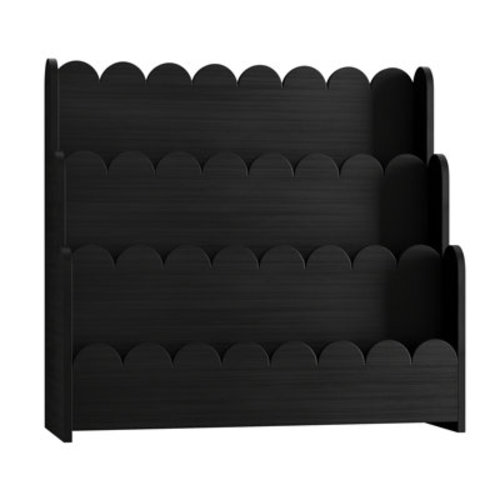 3-Tier Scalloped Bookshelf, Montessori Toddler Bookcase, Wooden Kids Book Shelf Organizer for Nursery, Playroom & Classroom | Wayfair