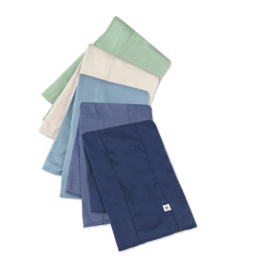 5-Pack Organic Cotton Knit Tri-fold Burp Cloths | Honest Baby Clothing