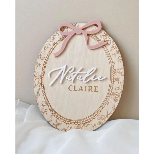 Baby Name Sign for Hospital Baby Girl Sign Hospital Keepsake Newborn Gift Birth Stat Sign Baby Name Announcement Sign Personalized Baby Gift