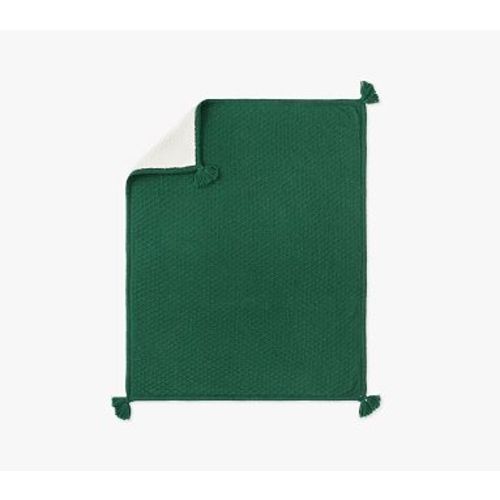 Luxe Knit Sherpa Stroller Blanket, Forest Green