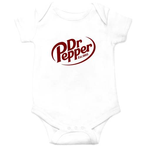 Dr. Pepper Onesies Kids's Short Sleeve Onesie NB (0-3M) White sold by Aiken | SKU 980933268 | Printerval