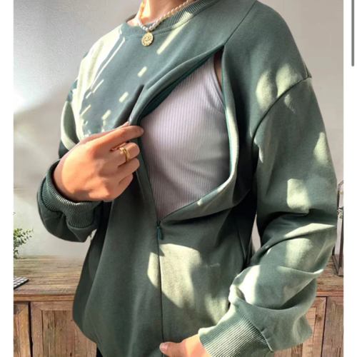 Mama's Solid Color Nursing Sweatshirt