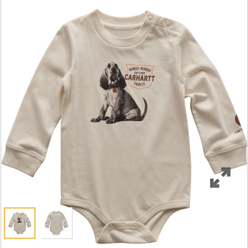 Boys' Long Sleeve Dog Bodysuit (Baby) | Sale Clothing & Gear | Carhartt