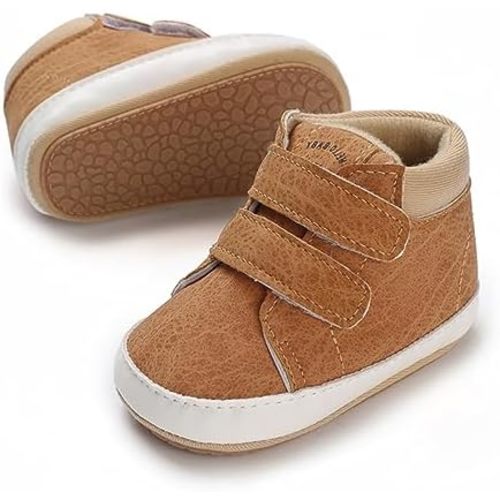 E-FAK Baby Shoes Boys Girls Infant Sneakers Non-Slip Rubber Sole Toddler Crib First Walker Shoes
