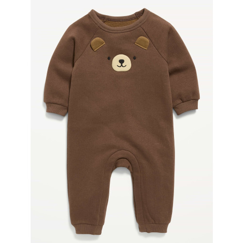 Printed Long-Sleeve Fleece One-Piece for Baby