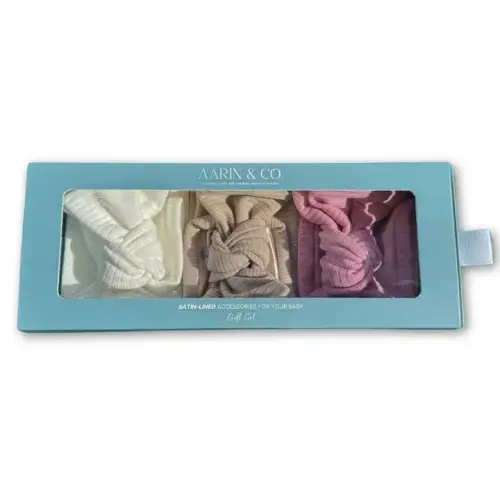 Newborn Satin Lined Bow Headband Gift Set – Aarin & Co.