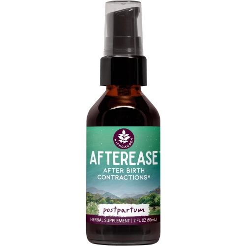 WishGarden Herbs AfterEase Drops for Postpartum Cramps & After-Birth Contractions – Liquid Herbal Supplement – Women's Postpartum Essential – 2 oz