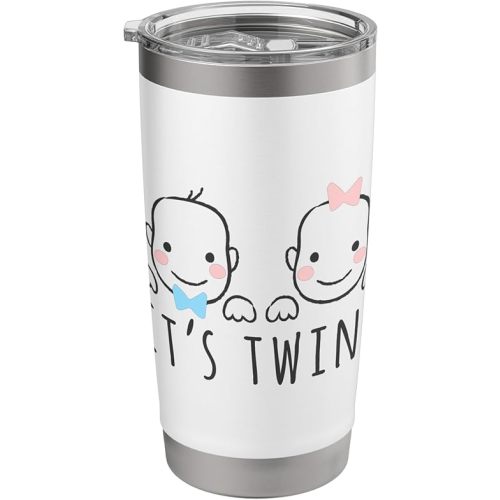Pregnant twins mum baby girl boy for pregnant mother Stainless Steel Insulated Tumbler