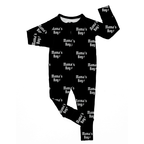 Mama’s Boy | Black Bamboo Romper
