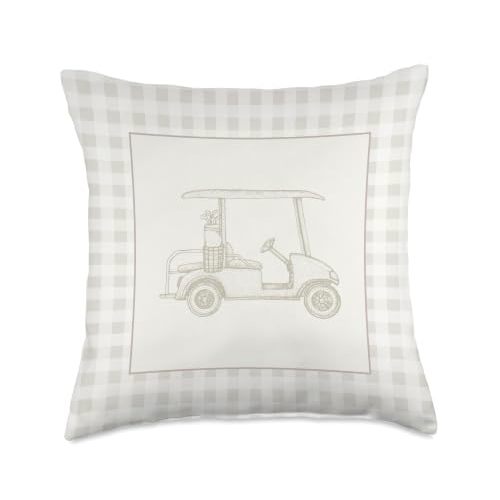 Golf Vintage Nursery Throw Pillow