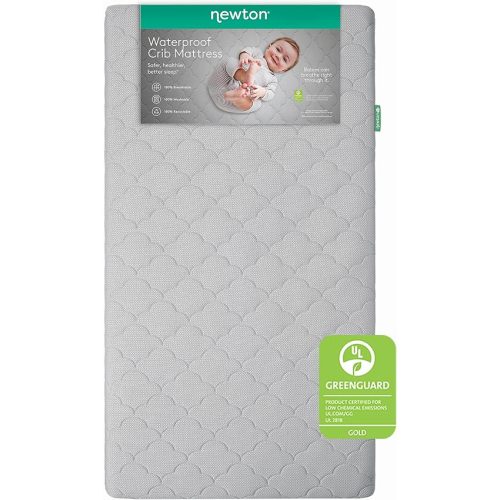 Newton Baby Crib Mattress and Toddler Bed - Waterproof - Ultra-Breathable Proven to Reduce Suffocation Risk, 100% Washable, Better Than Organic, 2-Stage Removable Cover, Deluxe 5.5" Thick Grey