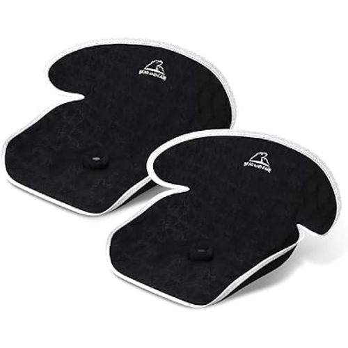 Piddle Pads - Strollers, Bouncers & Car Seat Pad, Waterproof & Machine-Washable Cover on Car Potty for Toddler Toilet Training (Black, 2 Count (Pack of 1))
