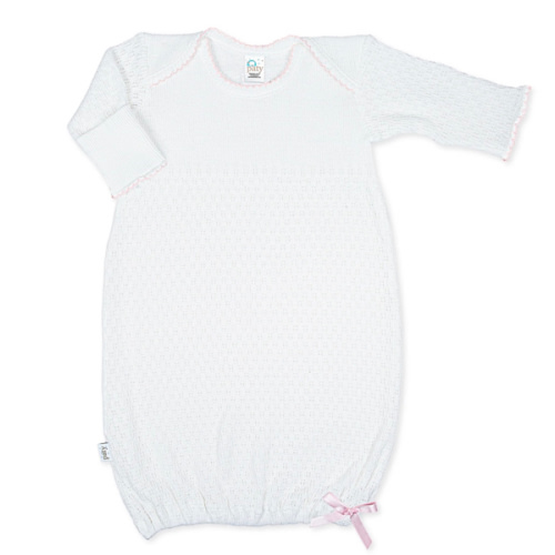 Paty Knit Overlap Shoulder Gown