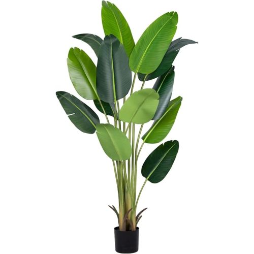 Artificial Bird of Paradise Plant,6Ft Faux Banana Tree 1Pack