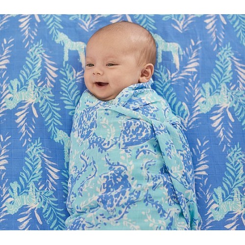 Lilly Pulitzer Zebra Palm Swaddle Set